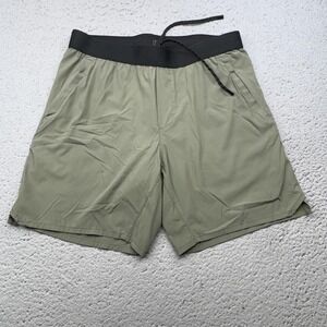 Ten Thousand Shorts Mens Large Green 7 Inseam Tactical Athletic Lined Rip Stop